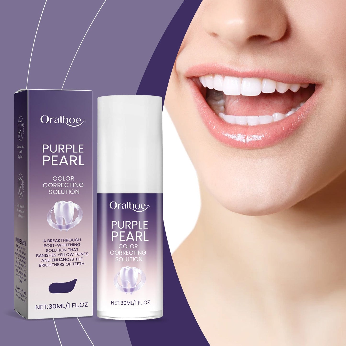Purple Care Toothpaste Clean Teeth Hygiene Care Mouth Fresh Daily Care Toothpaste - Korvel