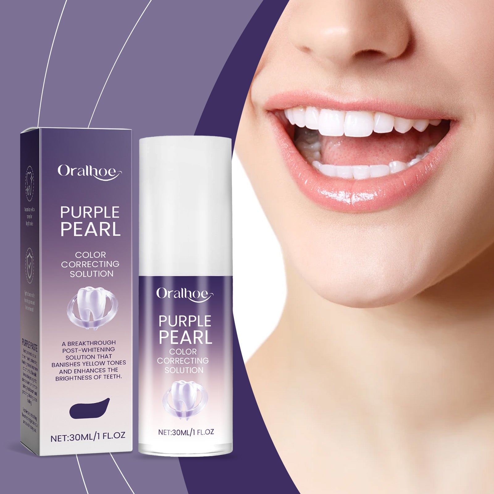 Purple Care Toothpaste Clean Teeth Hygiene Care Mouth Fresh Daily Care Toothpaste - Korvel