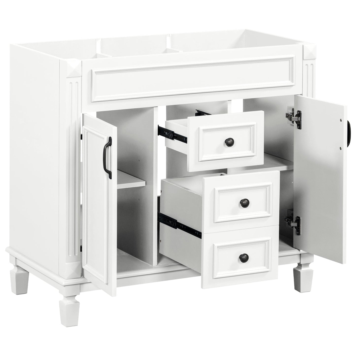 36'' Modern Bathroom Vanity - Cabinet Only with Soft Closing Doors