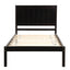 Espresso Twin Platform Bed Frame with Headboard