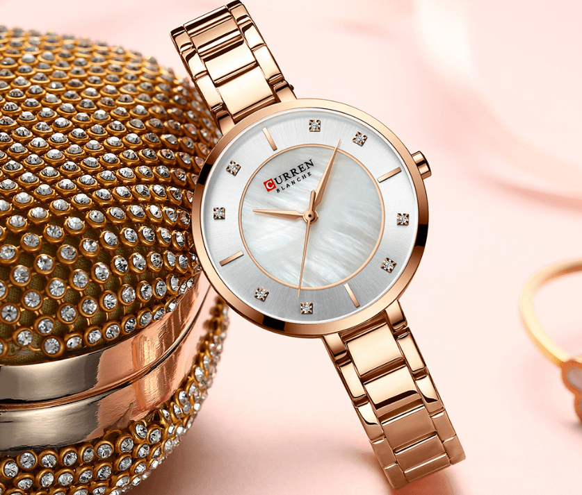 Montre analogique en quartz élégante pour femmes - Décontractée et étanche