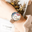 Montre Élégante pour Femme avec Motifs de Découpage Floral