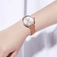 Montre de Luxe pour Femme avec Bracelet en Cuir et Boîtier en Acier