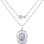 7.30 Carat Genuine Amethyst Pendant in Sterling Silver