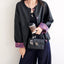 Chaqueta de Cuero con Parches Jacquard de Estilo Chino Retro