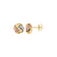 14k Tri Color Gold Love Knot Post Earrings