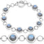 Bracelet en argent sterling .925 avec labradorite véritable de 15,48 carats
