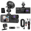 WiFi FHD 1080P 3-Channel Car Dash Cam with 64G Card