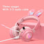 Casque sans fil Rabbit Ear avec design lumineux