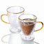 Elegant Insulated Hammered Glass Coffee Mugs - Korvel