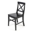 Chaises de salle à manger en bois d'acacia Roshan Farmhouse, noires (ensemble de 2)