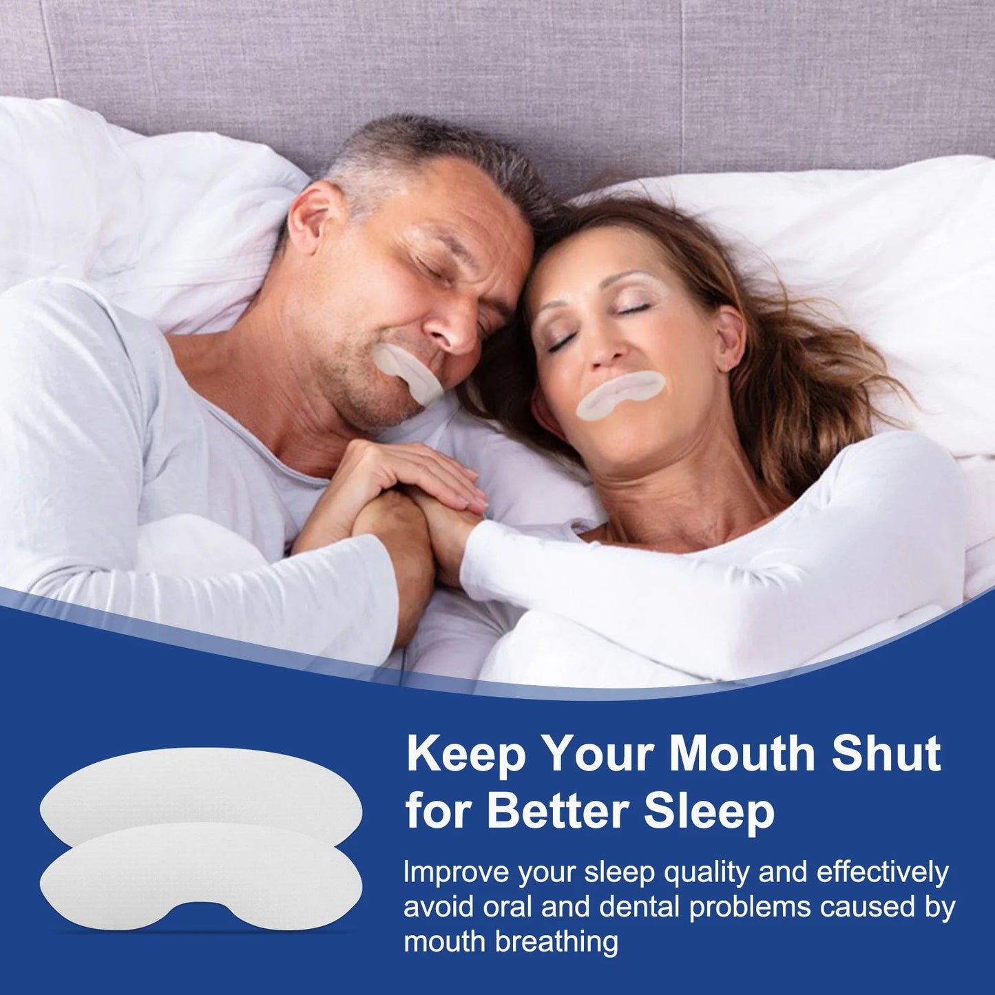 ELAIMEI Anti Snoring Sleep Strips Disposable Gentle Mouth Tape for Better Nose Breathing Reduce Mouth Dryness Sore Throat - Korvel