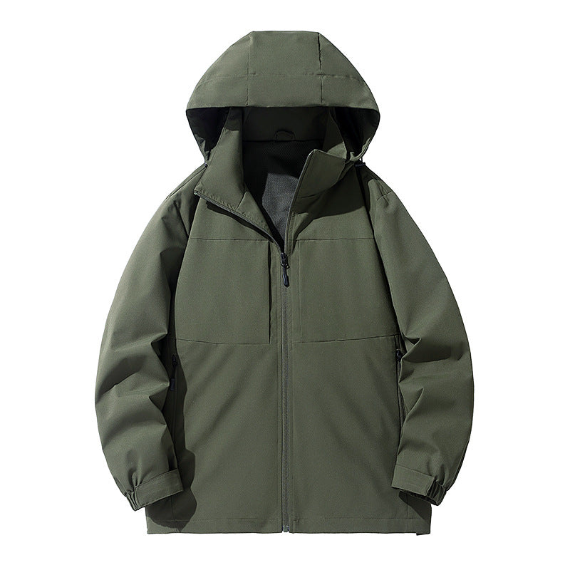 Chaqueta Exterior Impermeable y Cortaviento delgada para Hombre