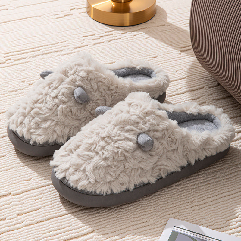 Non-slip Thermal Cotton Slippers for Home Comfort