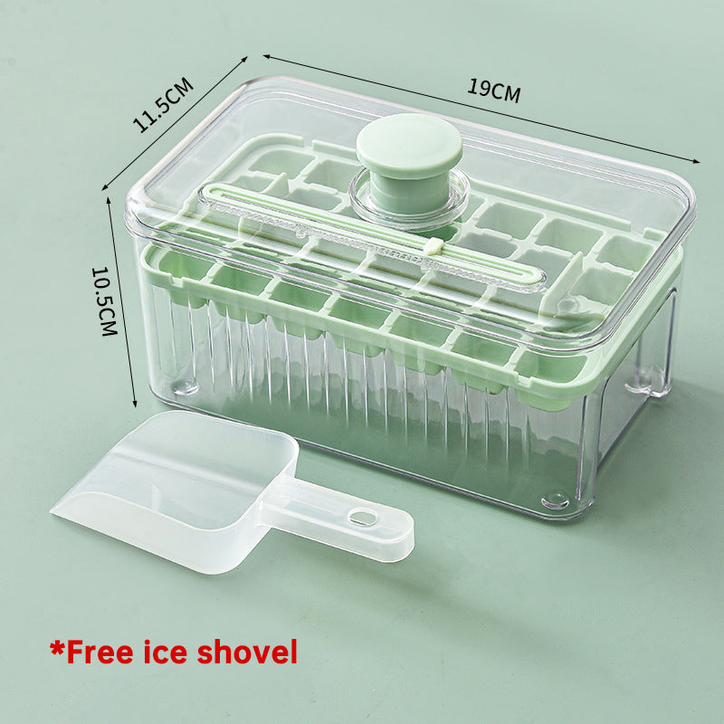 Press Type Ice Cube Ice Box Refrigerator Ice Cube Artifact Silicone Mold With Cover Household Sealed Food Grade Ice Maker - Korvel