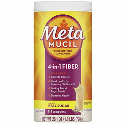 Suplemento de Metamucil Daily Psyllium Husk Powder - Sin sabor