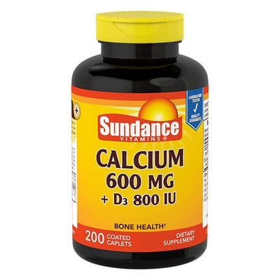 Sundance Vitamins Calcium 600 Mg + D3 800 IU - 60 Comprimés