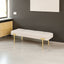48'' Modern Ottoman Bench Velvet Bench Upholstered Footrest With Gold Metal Legs And Padded Seat For Bedroom Living Room - Korvel