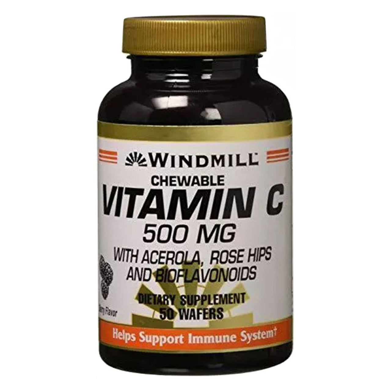 Windmill® Vitamin C 500 mg Wafers Masticables – Sabor Naranja