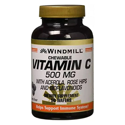Windmill® Vitamin C 500 mg Chewable Wafers – Orange Flavor