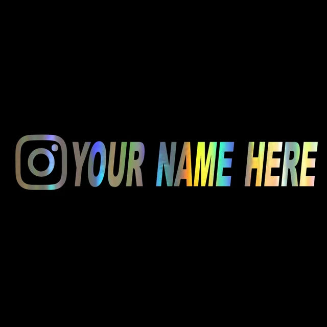 Custom username car stickers personalized Instagram motorcycle vinyl stickers - Korvel