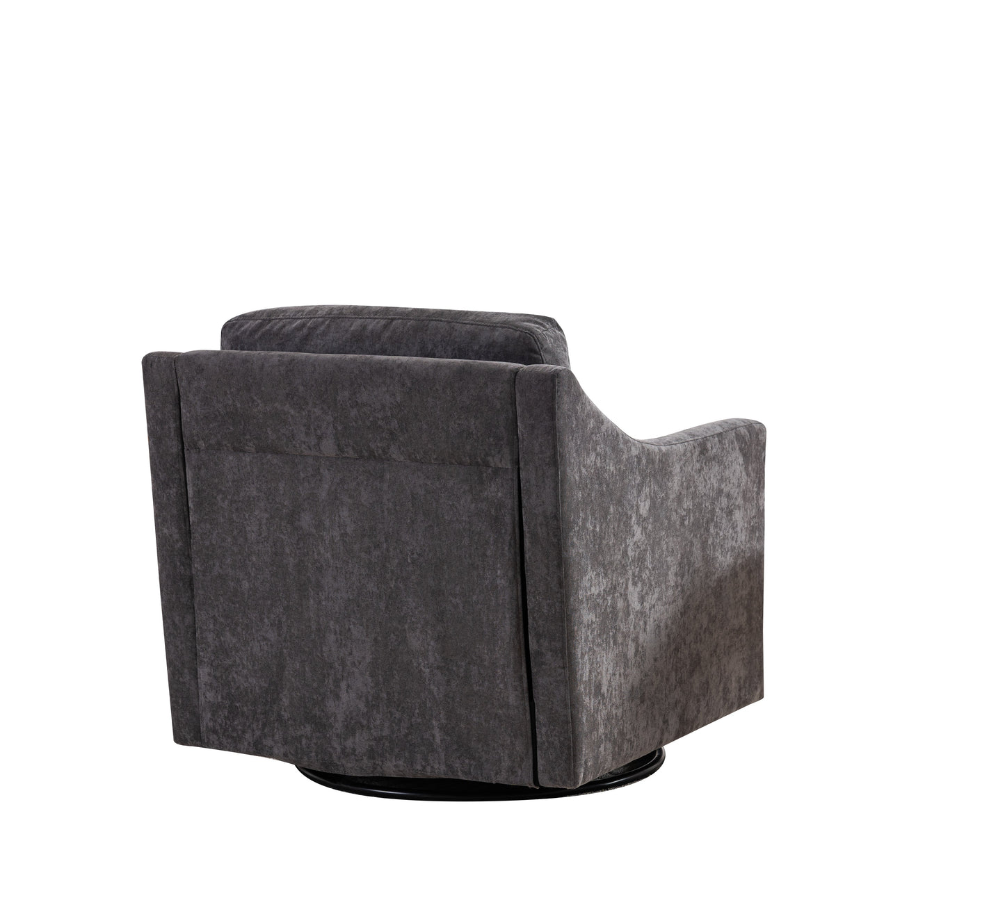 Fauteuil pivotant large avec coussin doux - Fauteuil moderne gris