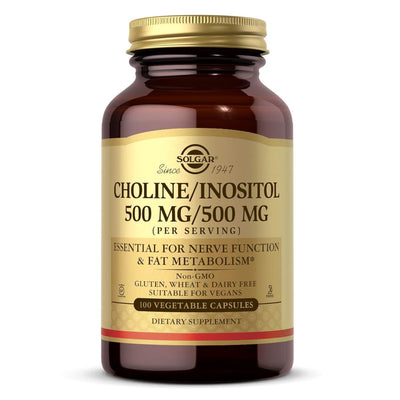 Solgar Choline/Inositol 500 Mg Vegetable Capsules