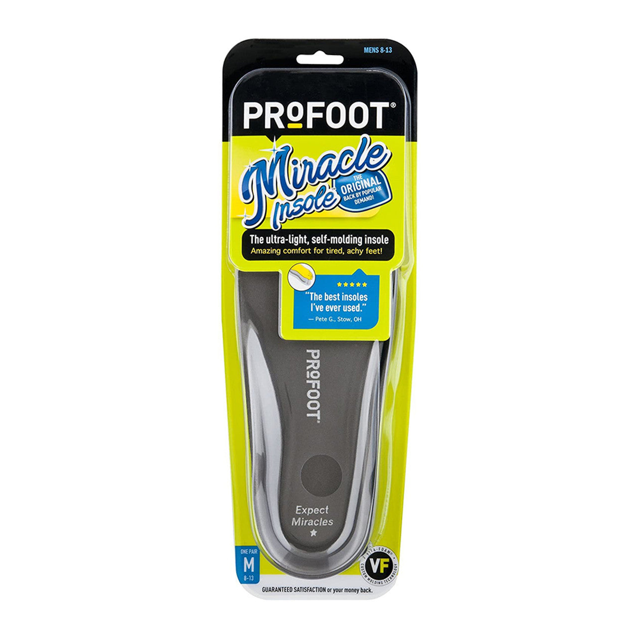 Profoot Miracle Insole for Men, Size 8-13, 1 Pair