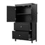 Armoire de rangement de salle de bain noire élégante avec étagère réglable