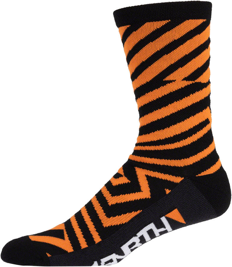 Calcetín de lana mediana 45NRTH Dazzle - Naranja Pequeño