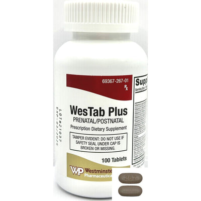 Westminster WesTab Plus Prenatal/Postnatal Supplement, 100 Tablets