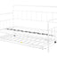 Metal Frame Daybed with trundle（white） - Korvel
