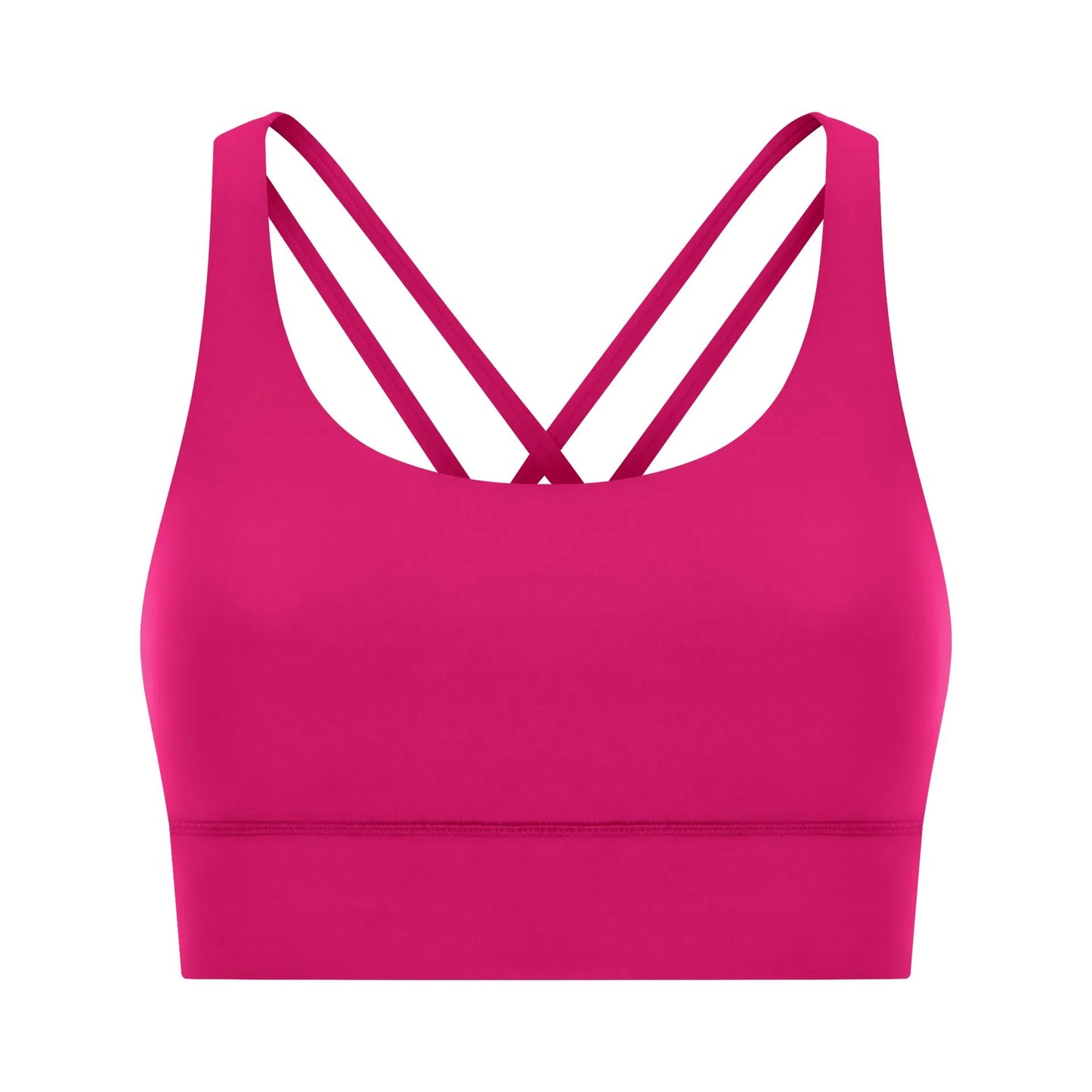 Cross back yoga bra brushed bare high-strength shock-absorbing gathering sports vest for women - Korvel
