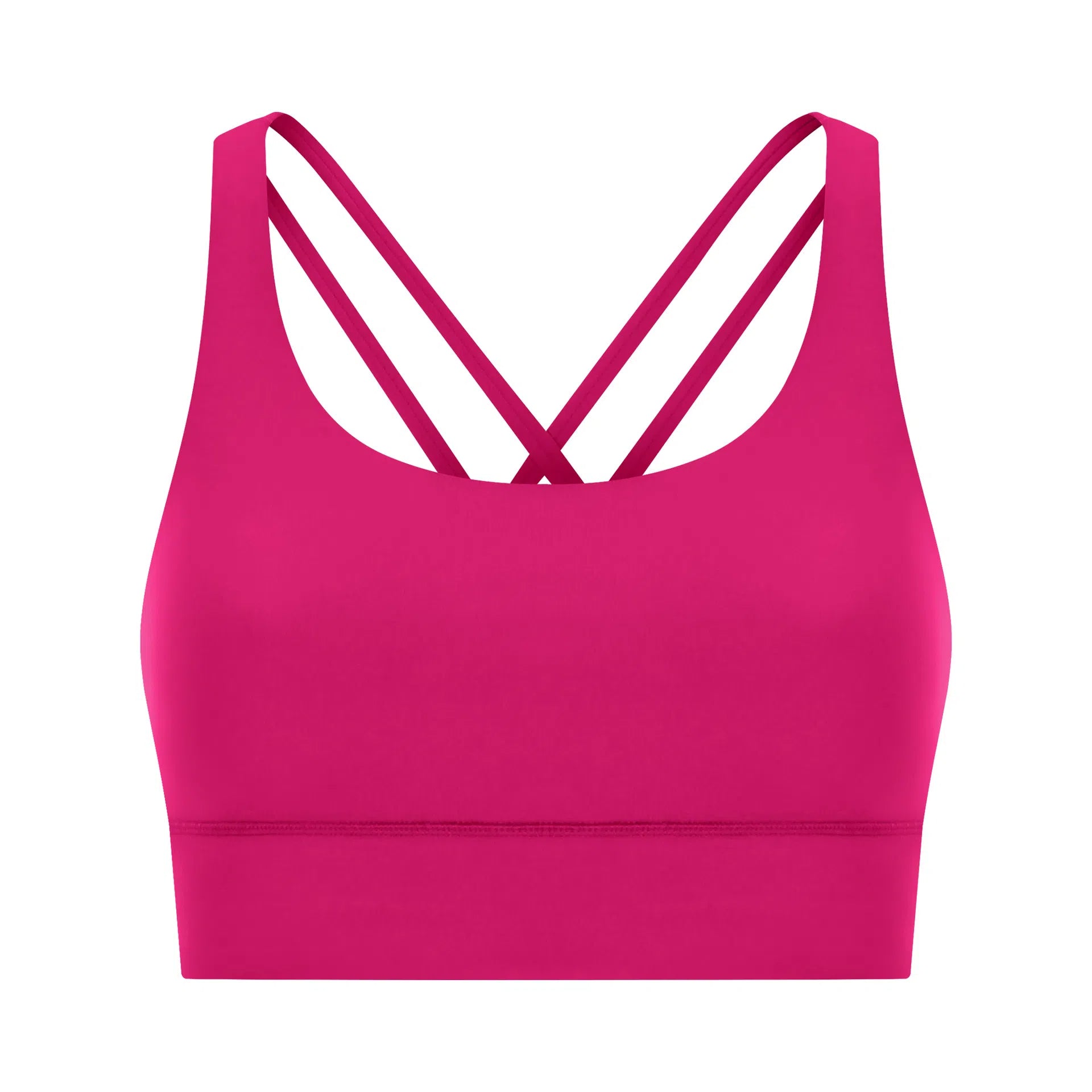Cross back yoga bra brushed bare high-strength shock-absorbing gathering sports vest for women - Korvel
