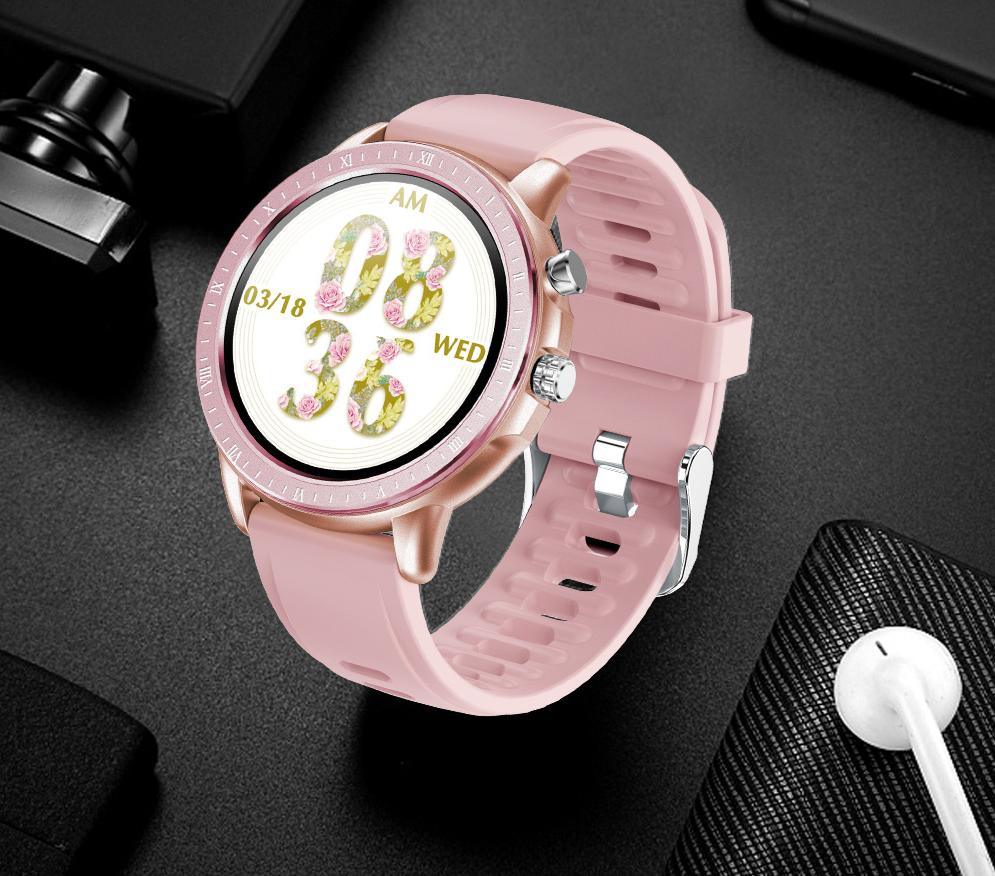 Montre intelligente unisexe élégante avec moniteur de fréquence cardiaque et design étanche