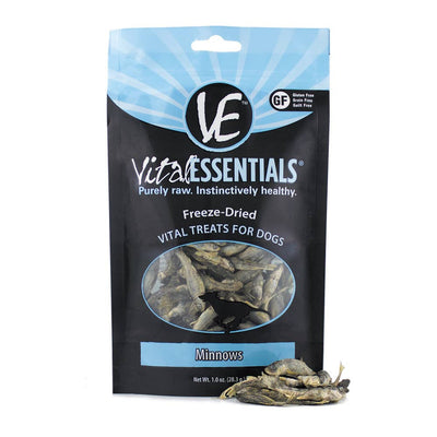 Vital Essentials Golosinas de Pececillos Liofilizados para Perros 1oz