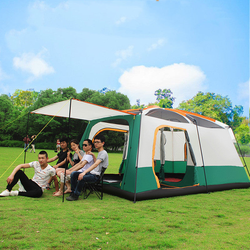Tente de camping de luxe pour plusieurs personnes, imperméable