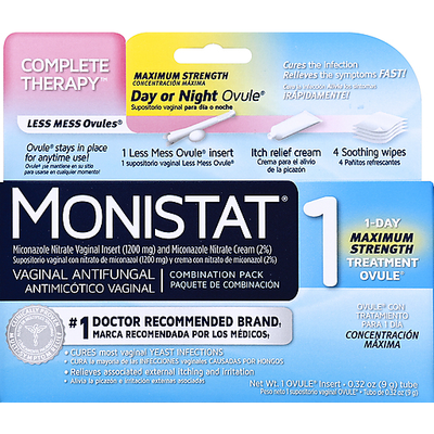 Monistat 1 Complete Therapy Vaginal Antifungal Treatment Pack