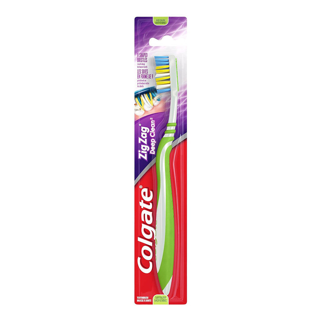 Cepillo de dientes Colgate Wave Zig Zag Deep Clean de dureza media