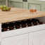 44 Inch Kitchen Island Cart with Solid Wood Top, Wine Storage, Spice Rack, Towel Rack, Wine Glass Holder White & Oak - Korvel