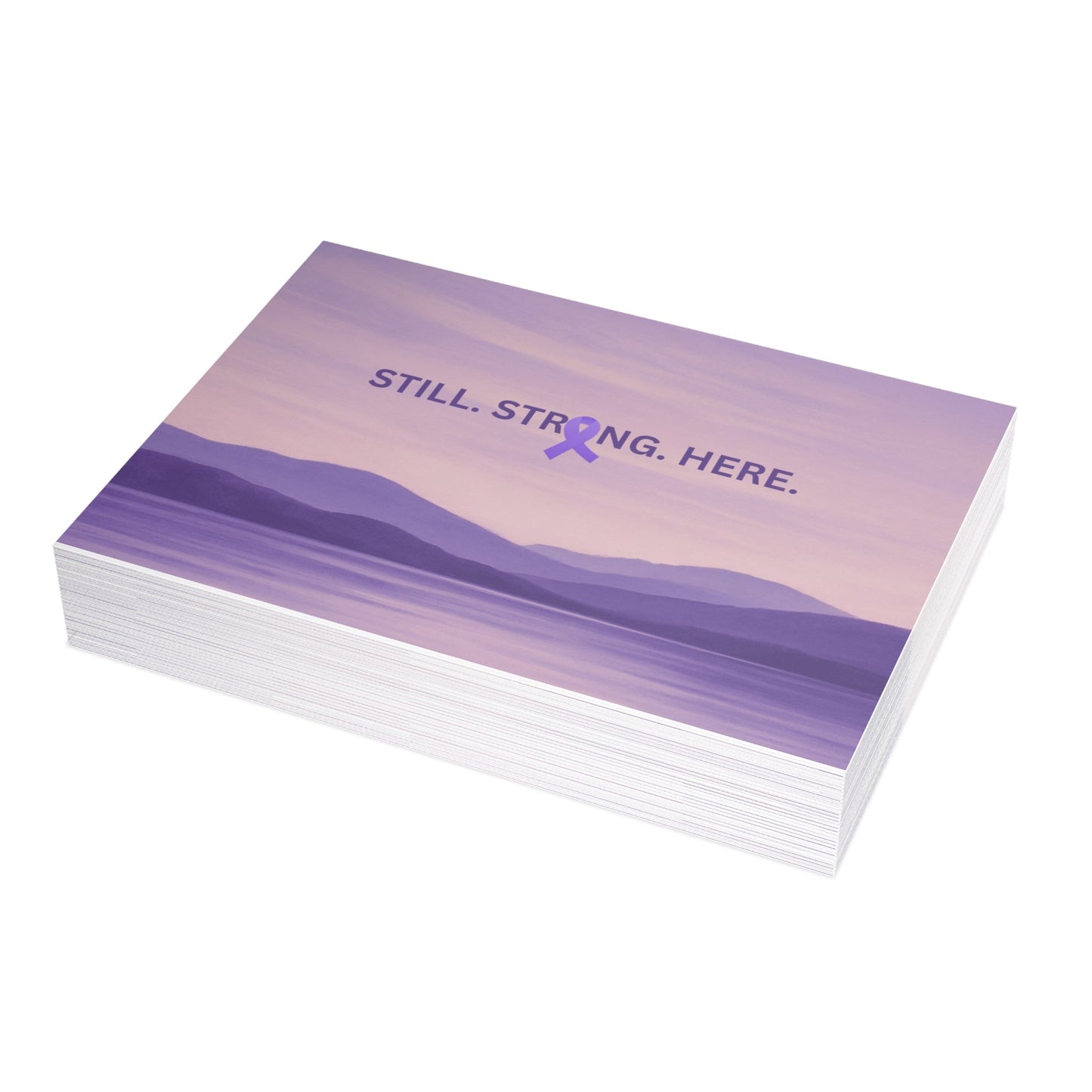 “Still. Strong. Here.” Epilepsy Awareness Postcards - Lavender Horizon