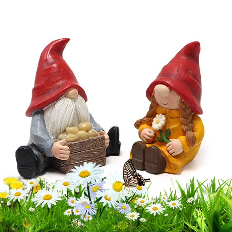 Creative Resin Couple Dwarf Decoration for Your Garden