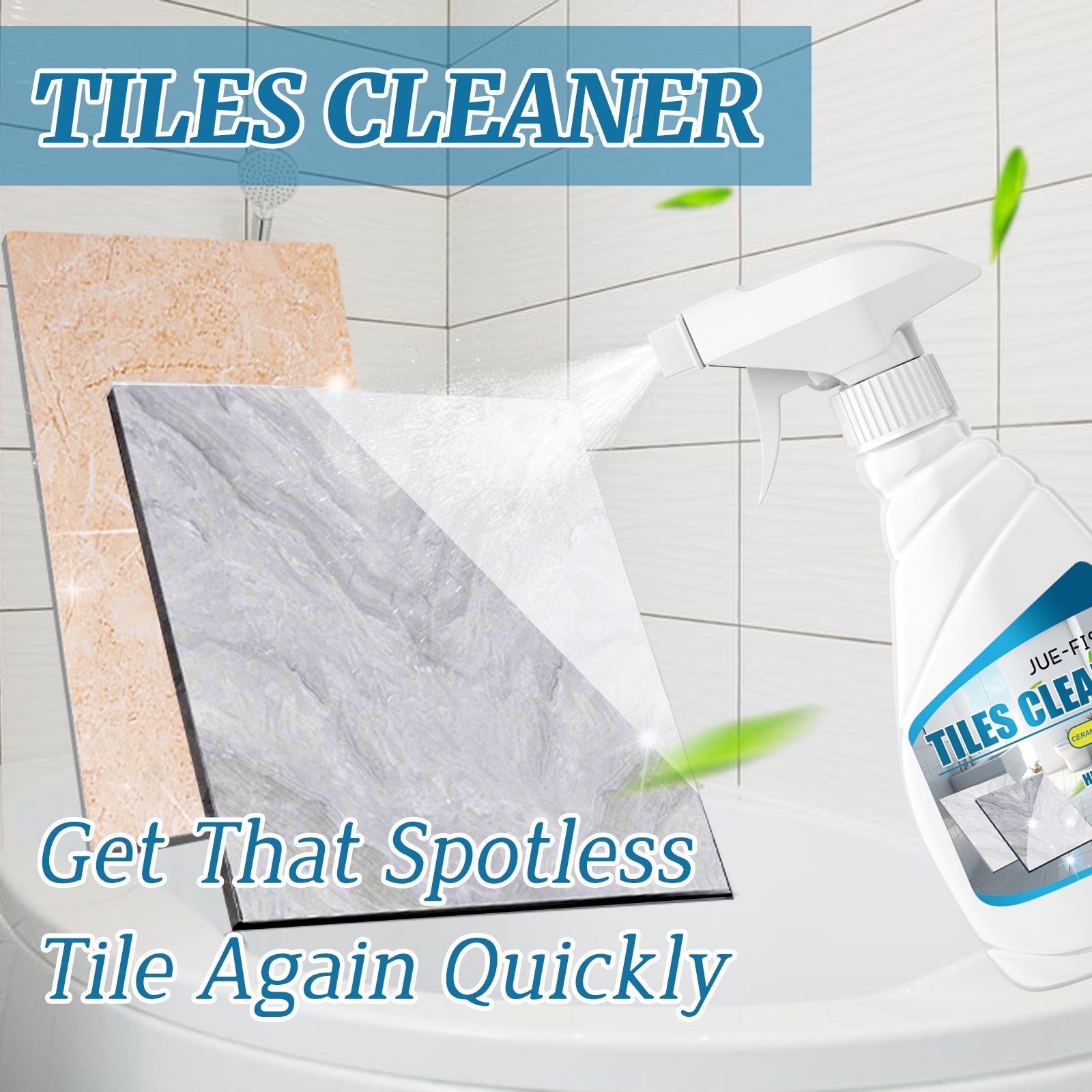Tile Cleaner, Bathroom Tile Floor Marble Bright Strong Dirt Remover - Korvel