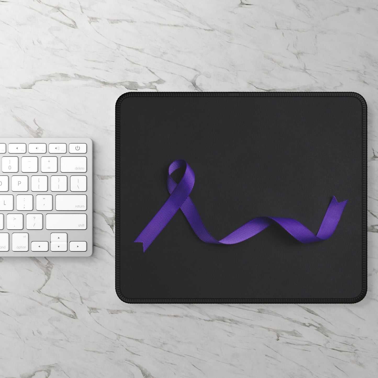 Premium Purple Ribbon Gaming Mouse Pad for Ultimate Performance - Korvel