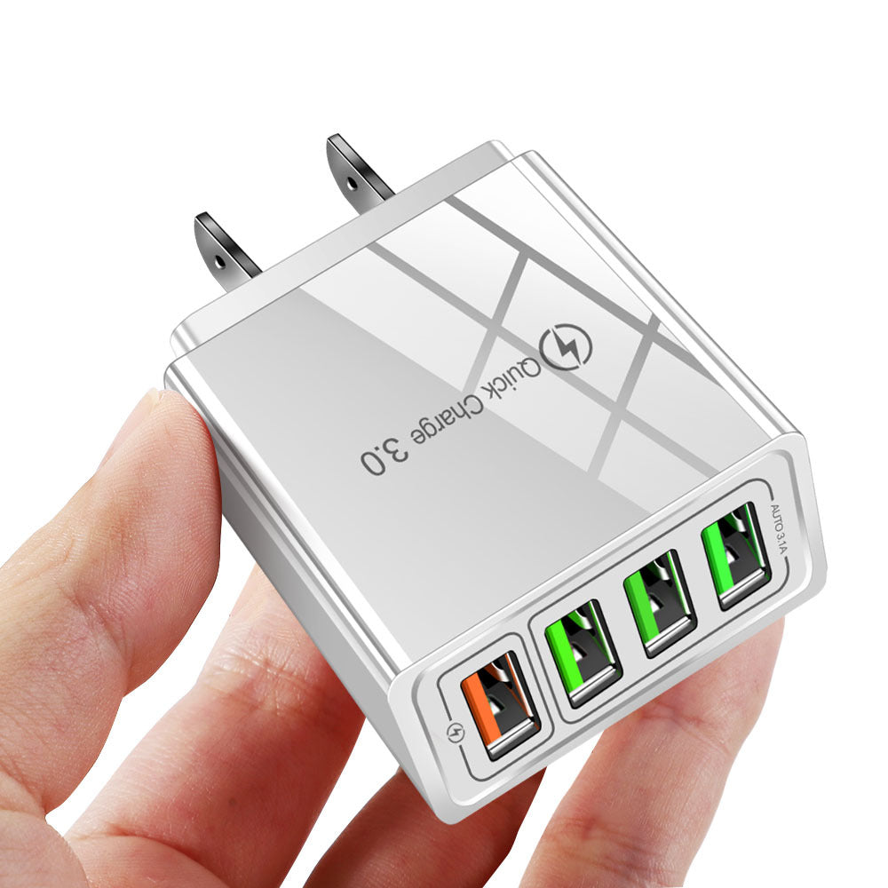 4USB mobile phone charger, multi port USB charging head charger - Korvel