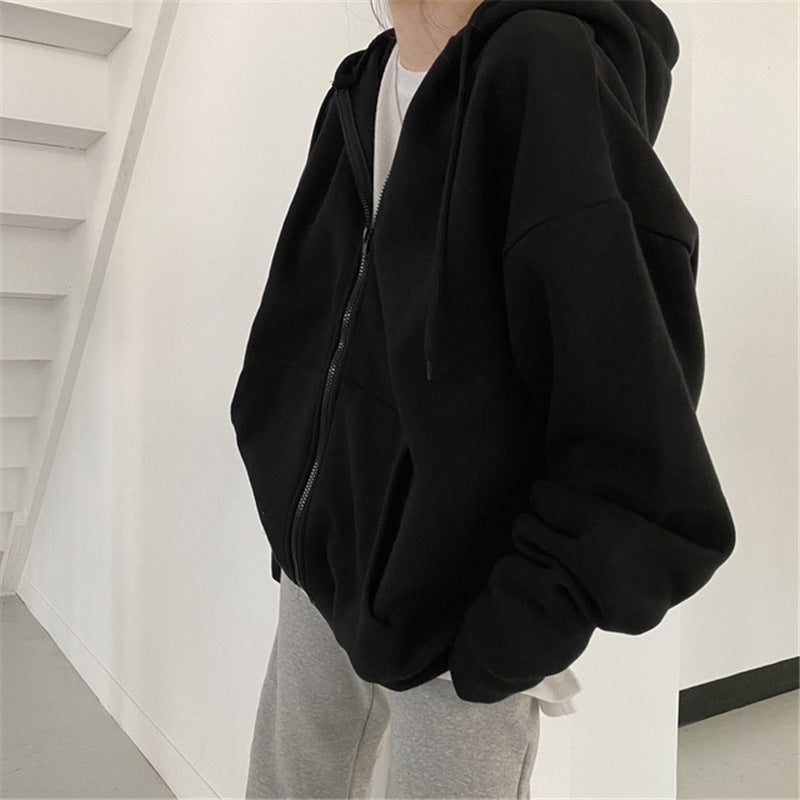 Women's Plus-Size Hooded Track Jacket