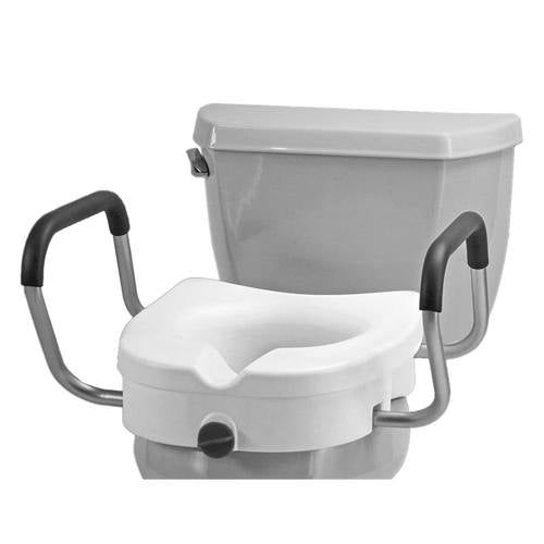 Siège de toilette surélevé Nova 5" avec bras - Blanc