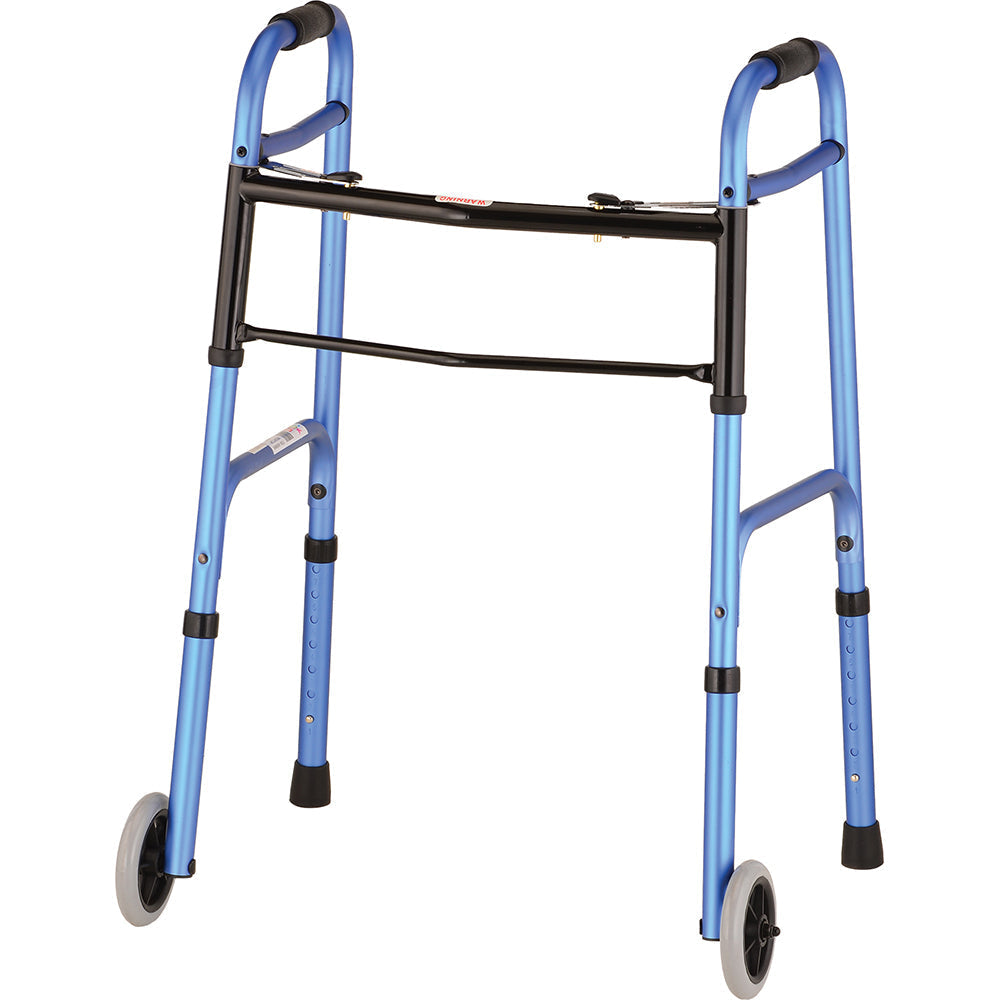 Andador Plegable Nova Blue con Ruedas de 5"