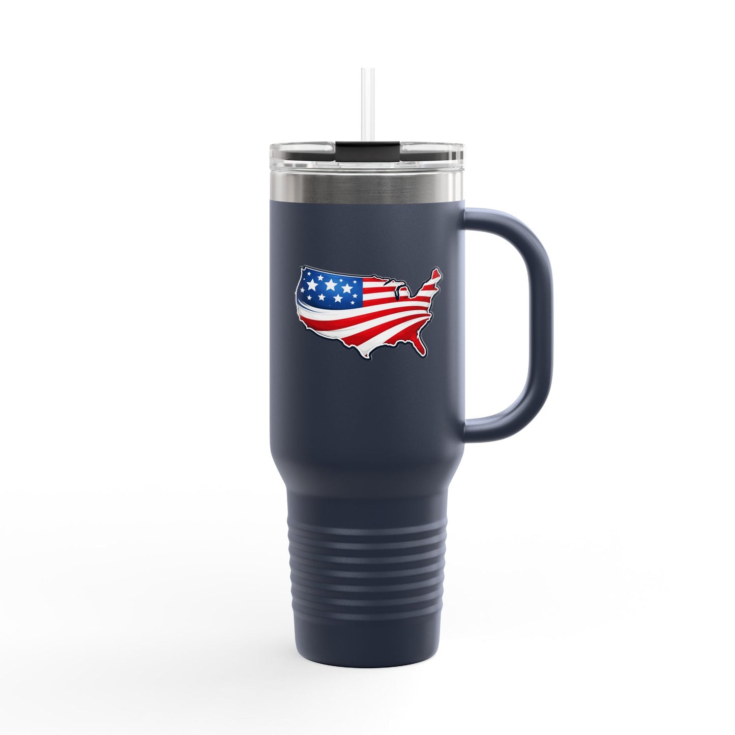 USA Map 40oz Insulated Tumbler with Handle