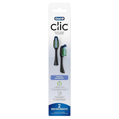 Oral-B Clic Whitening Toothbrush Replacement Heads - Black
